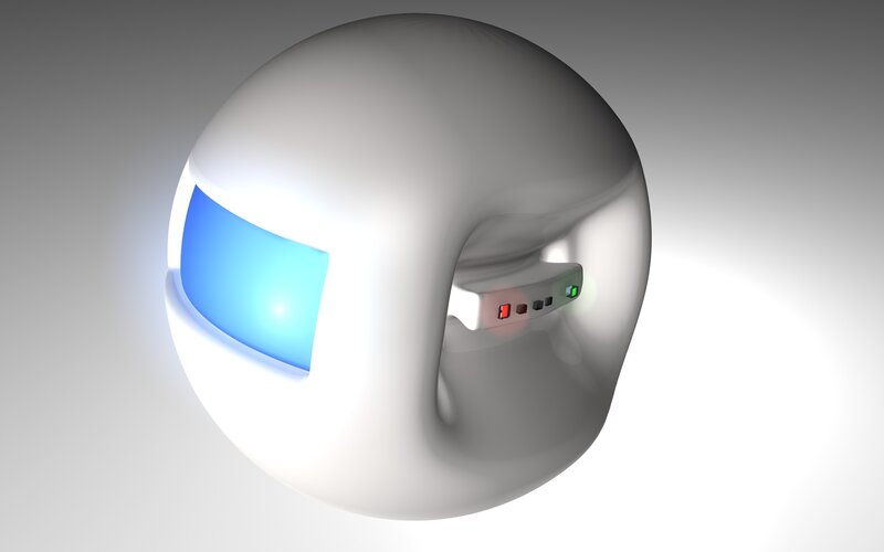 White Spherical Robot — Neutral