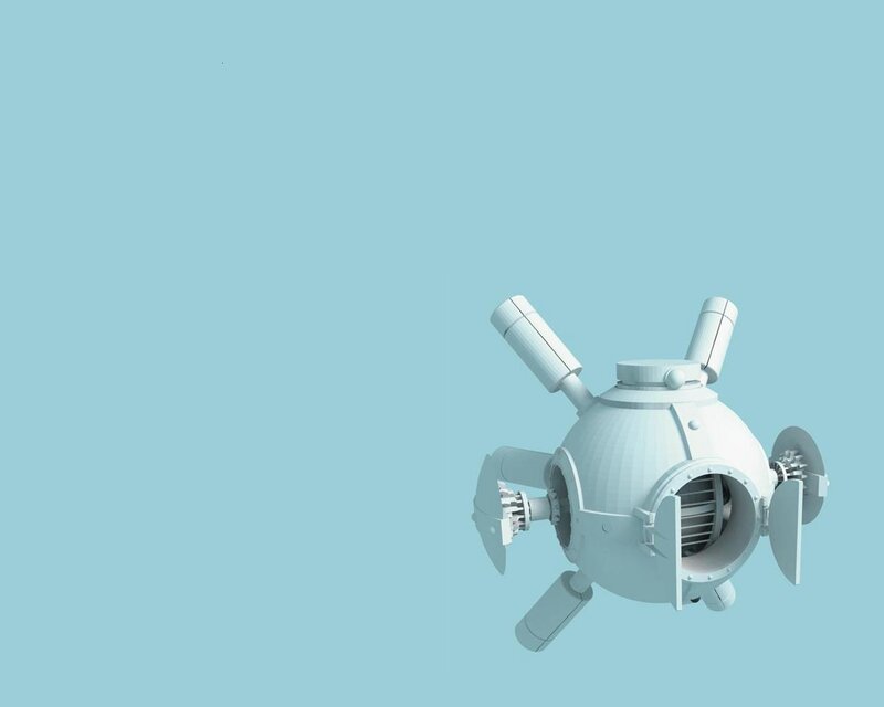 white spherical robot