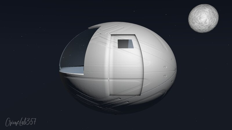 White Spherical Spacecraft