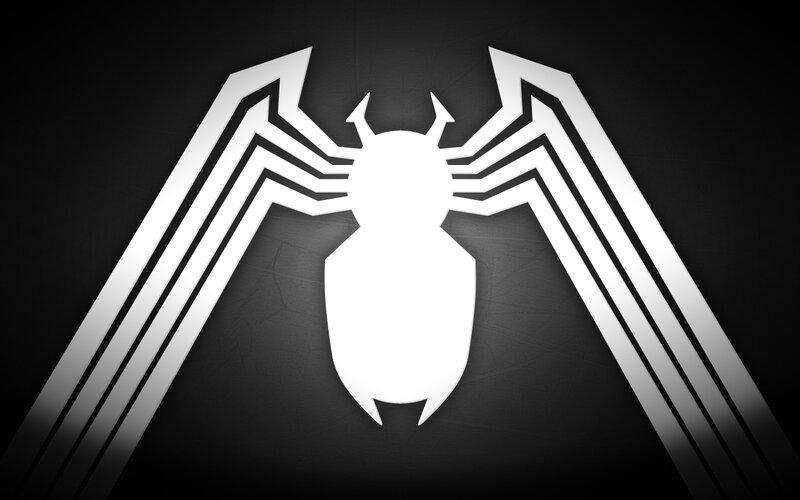 White Spider Logo — Black