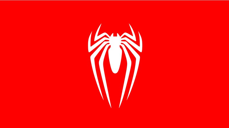 White Spider Logo — Red, Bold, Vector Art