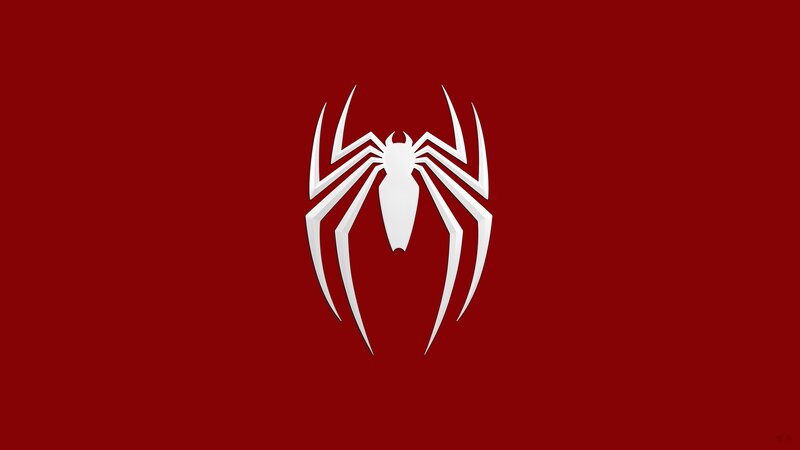 White Spider Logo — Red