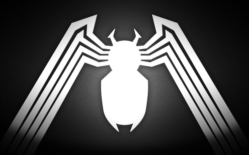 White Spider Symbol — Black, Dramatic