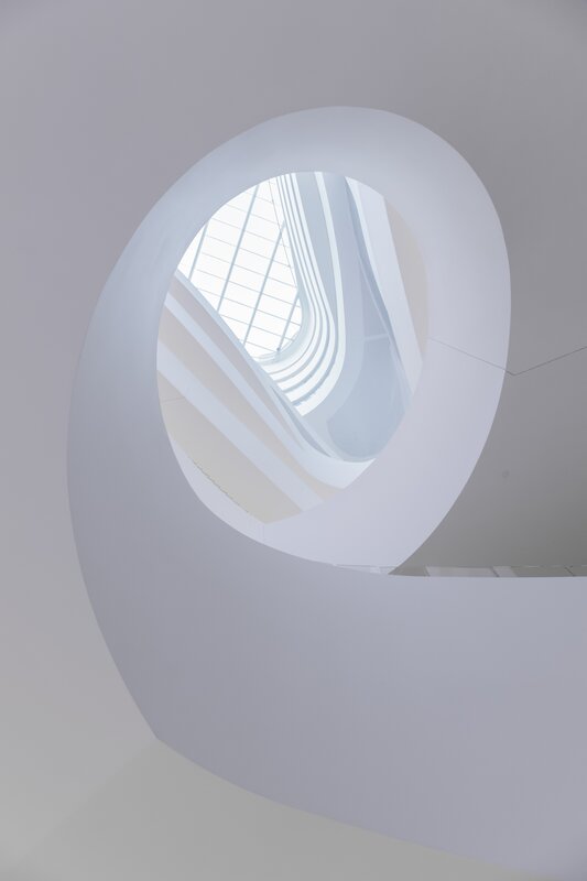 White Spiral Staircase — Serene