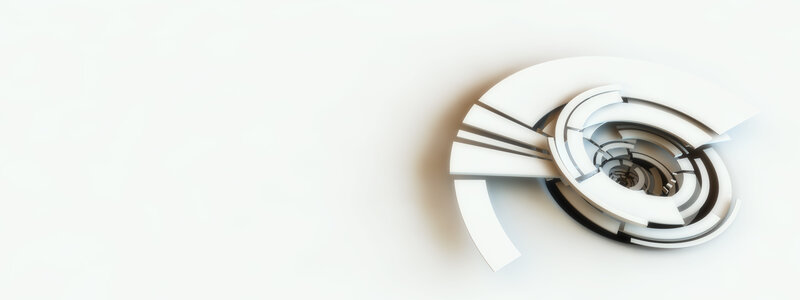 White Spiral Structure — Minimalist, 3d Render, Shadow