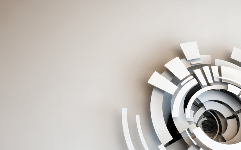 White Spiral Structure — Minimalist, 3d Render