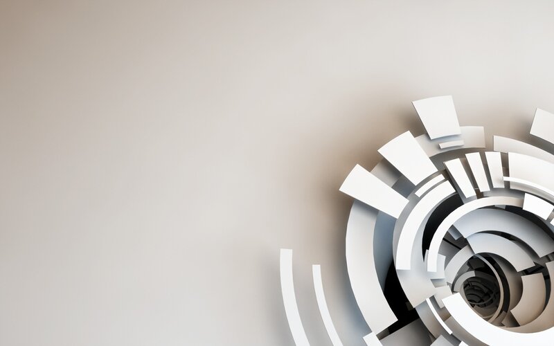 White Spiral Structure — Minimalist