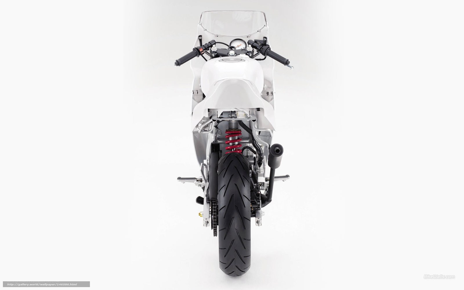 white sport motorcycle