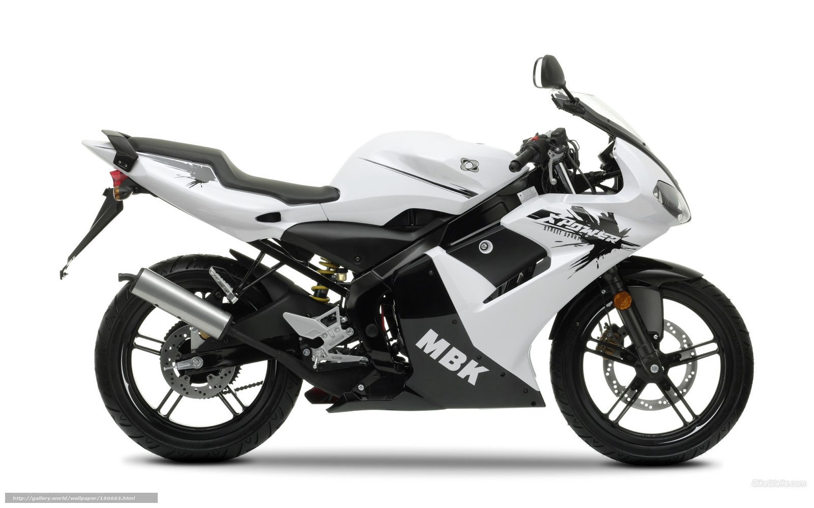 white sport motorcycle