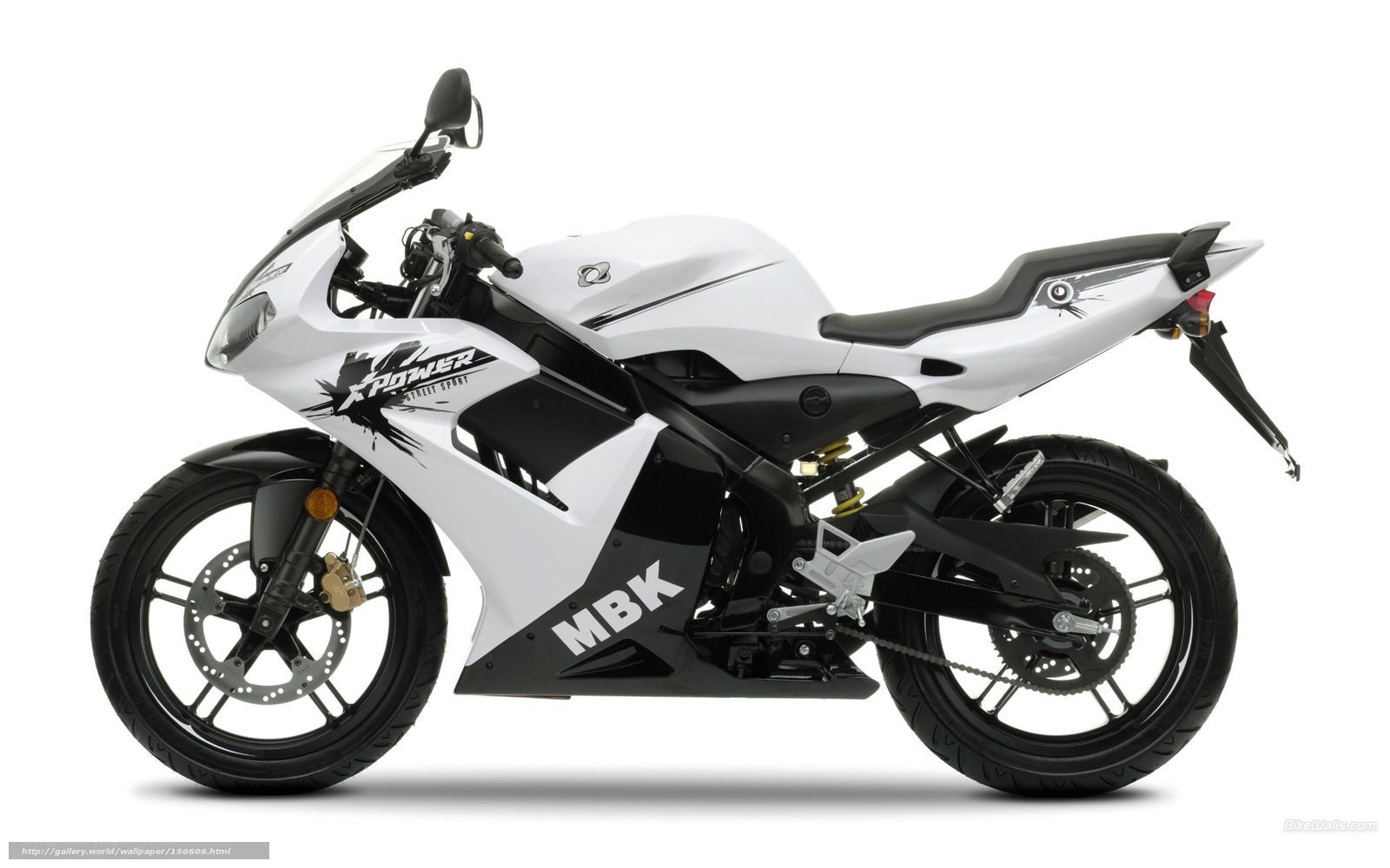white sport motorcycle