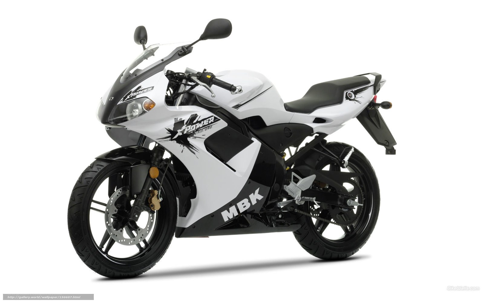 white sport motorcycle