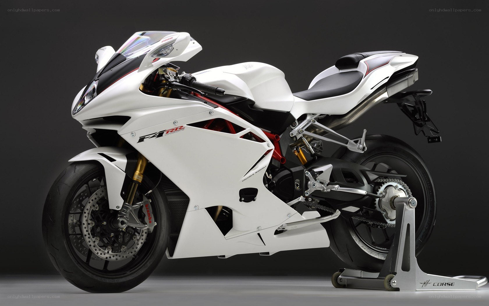 white sport motorcycle