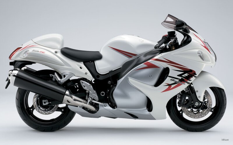 white sport motorcycle