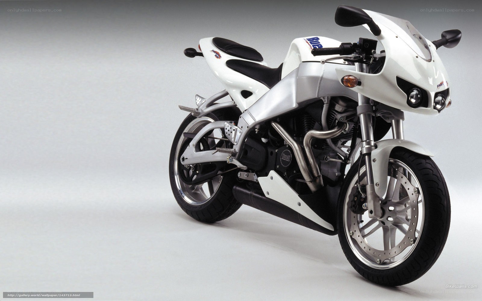 white sport motorcycle
