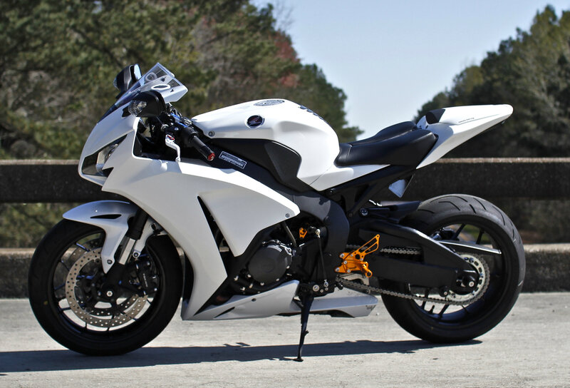 White Sport Motorcycle — Calm, Afternoon