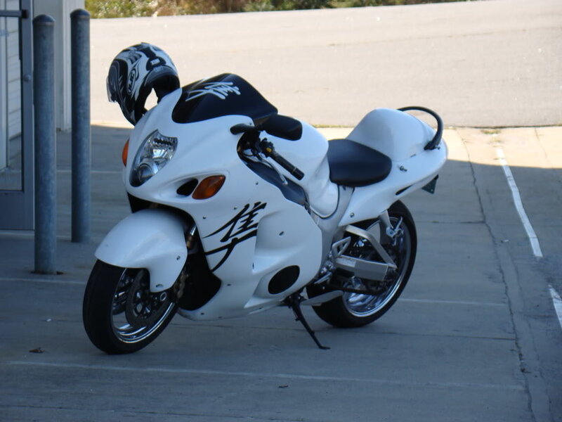 White Sport Motorcycle — Calm