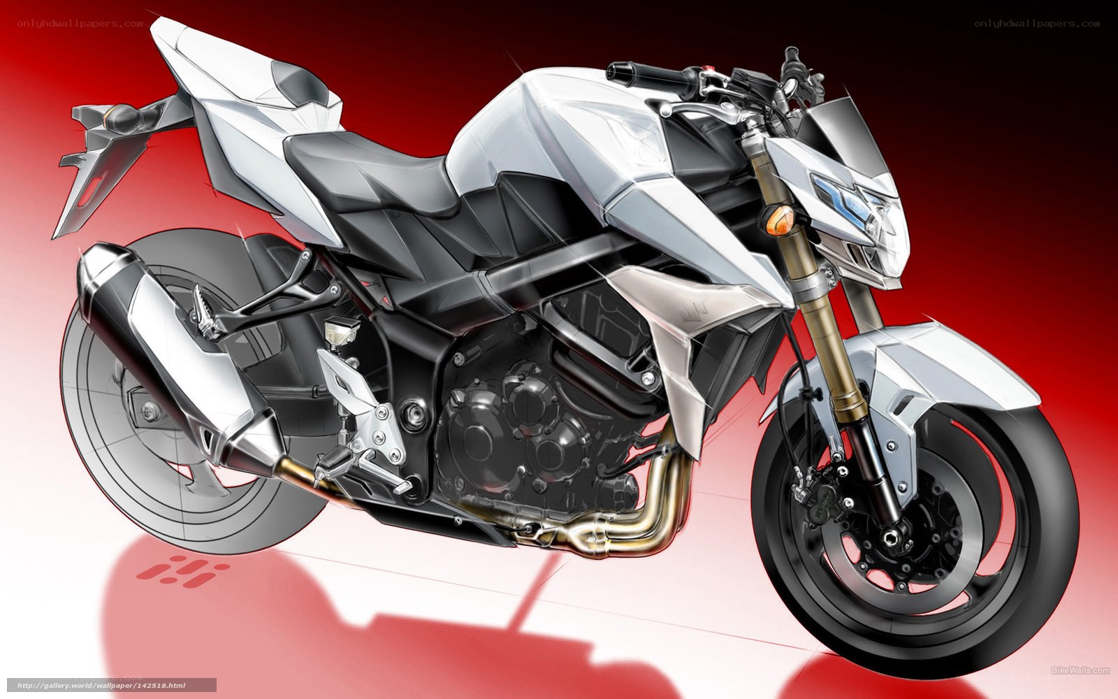 white sport motorcycle design