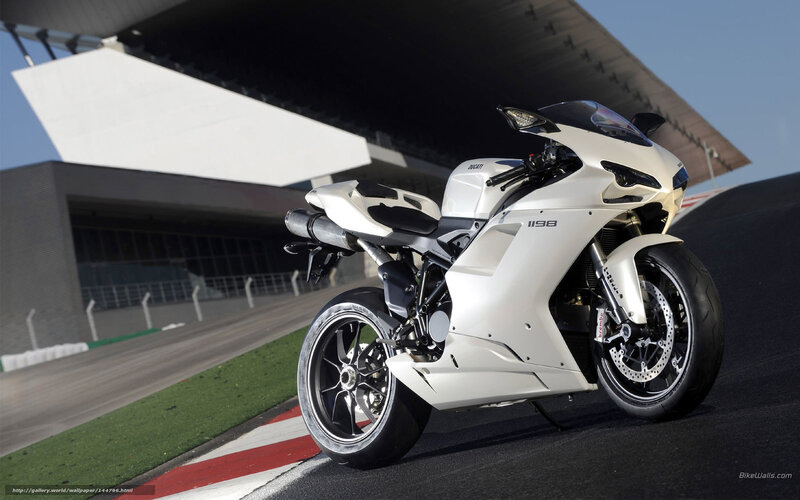 White Sport Motorcycle — Dramatic, Afternoon