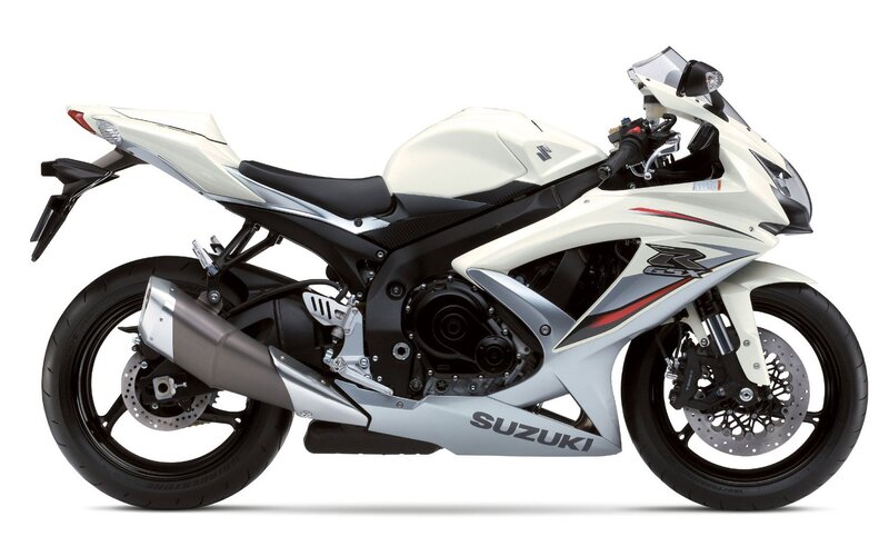White Sport Motorcycle — Exhaust