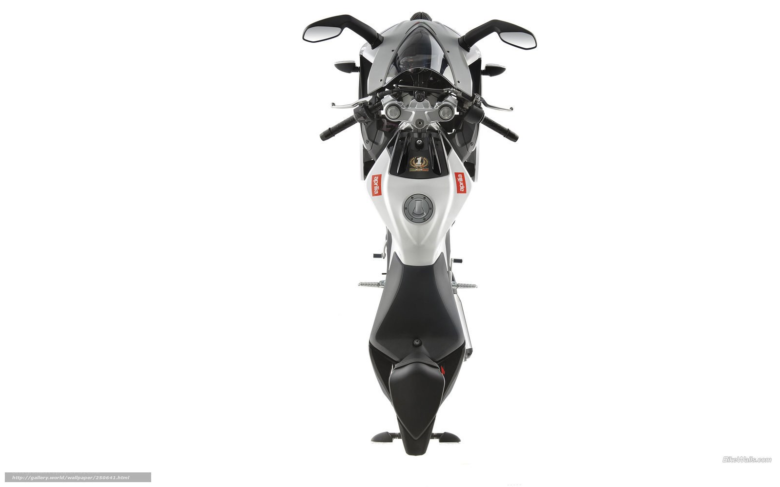 white sport motorcycle front view