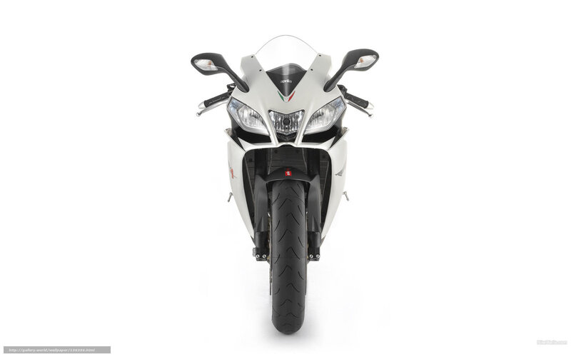white sport motorcycle front view