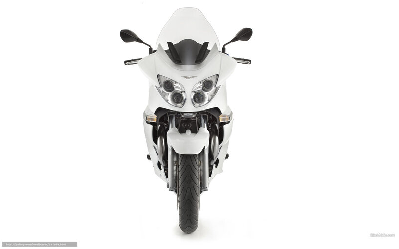 White Sport Motorcycle — Neutral, Photograph, Headlights, Windshield