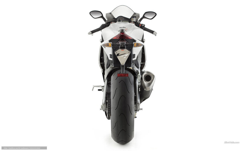 White Sport Motorcycle — Neutral, Photograph, Rear Wheel, Exhaust Pipe