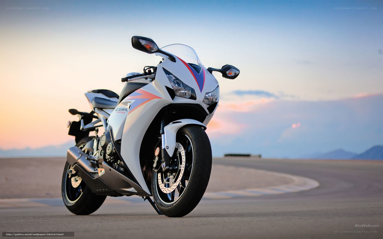 White sport motorcycle on track