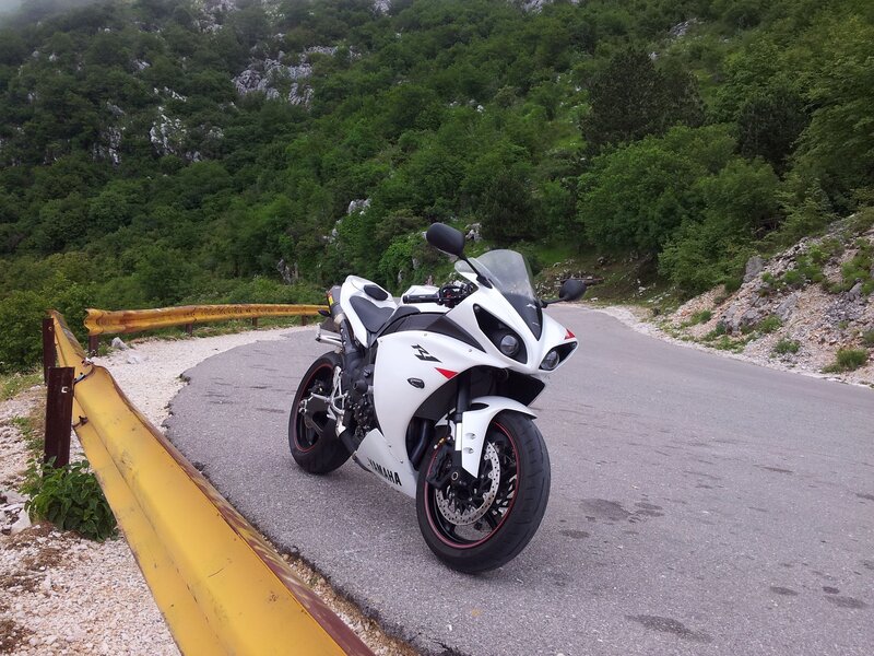 White Sport Motorcycle — Serene, Afternoon