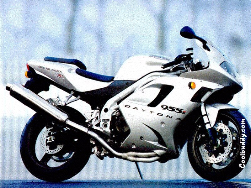 White Sport Motorcycle — Silver