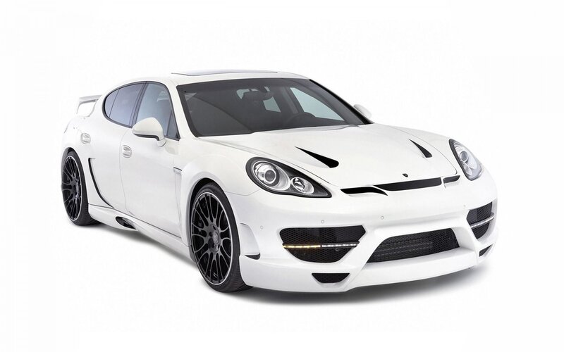white sports car