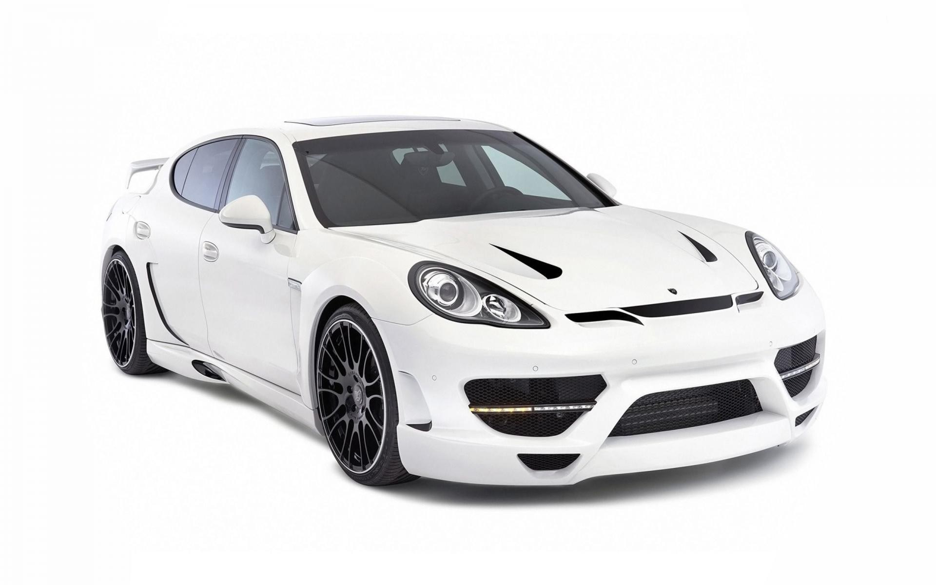 white sports car