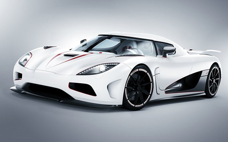 white sports car