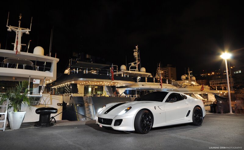 White Sports Car at Dock