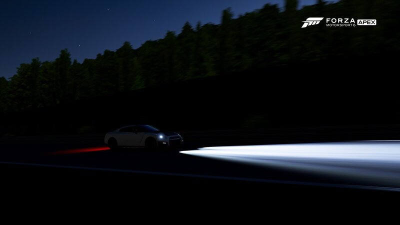 White Sports Car at Night — Black, Dark, 3d Render