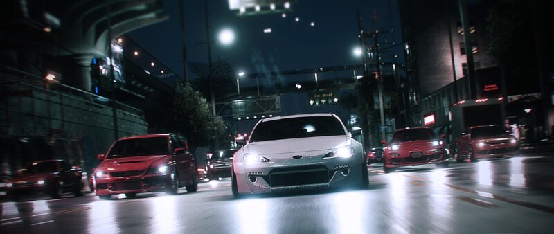 White Sports Car at Night — Black, Dark, Dramatic, 3d Render