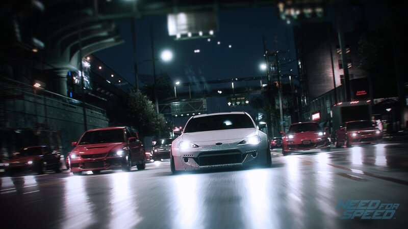 White Sports Car at Night — Black, Dark, Dramatic