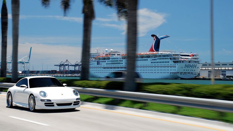 White Sports Car — Bright
