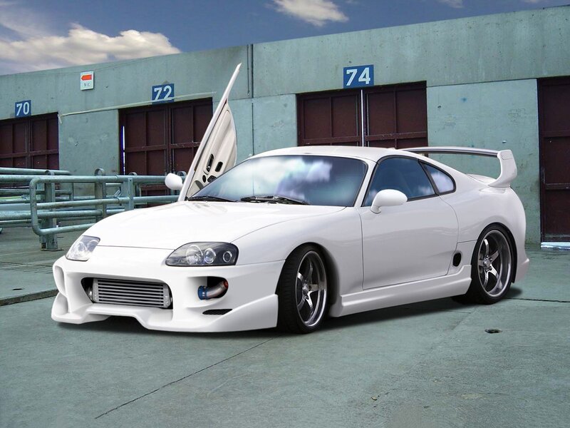 White Sports Car — Calm, Afternoon, 3d Render, Car Door