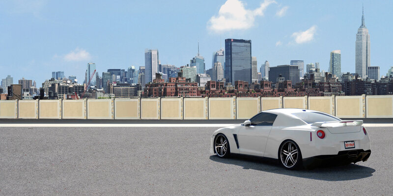 White Sports Car — Calm, Afternoon, 3d Render