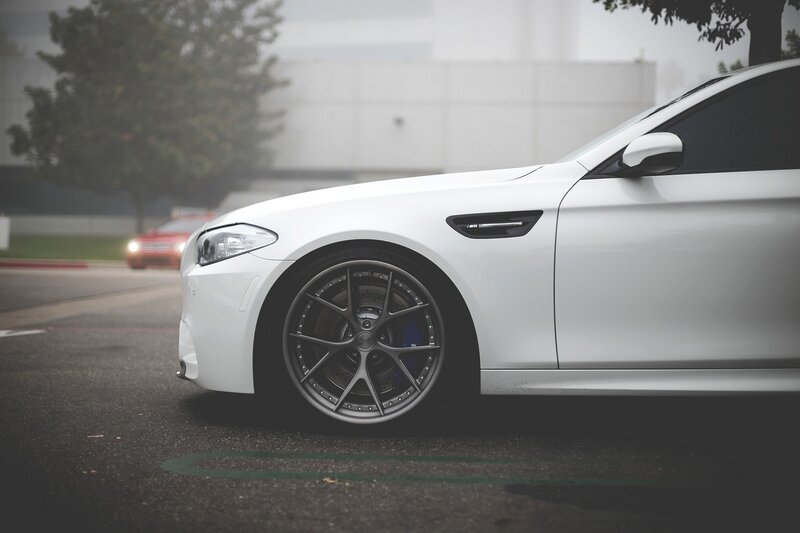 White Sports Car — Calm, Morning, Photograph