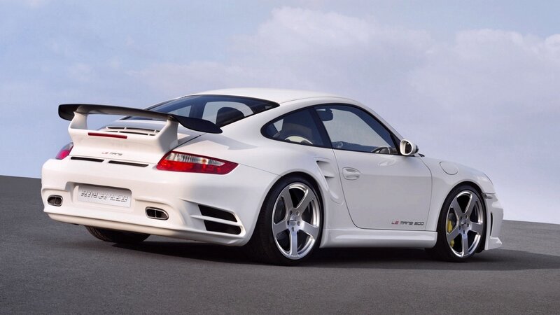 White Sports Car — Calm, Photograph, Tire, Sky