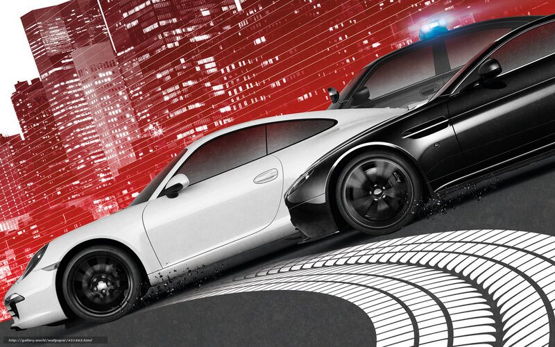 White Sports Car Chase — Red