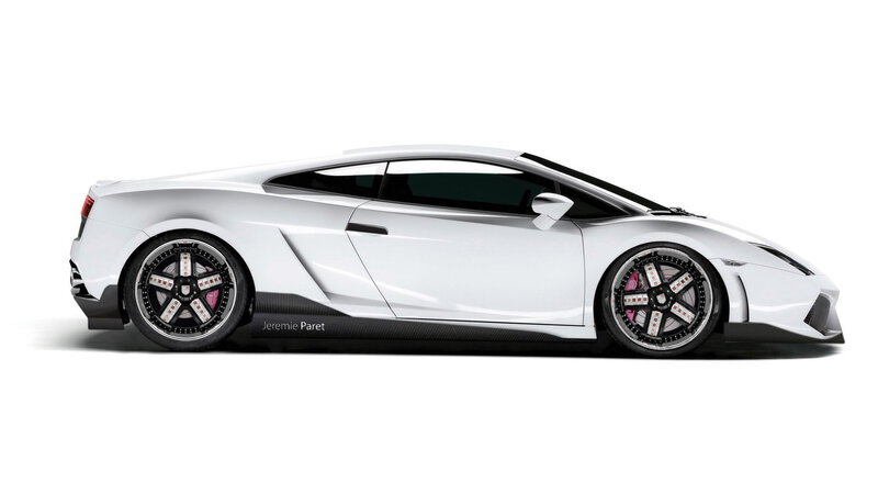 White Sports Car — Clean, 3d Render, Wheels, Carbon Fiber