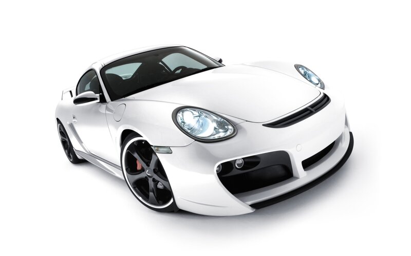 White Sports Car — Clean, Photograph, Black Wheels