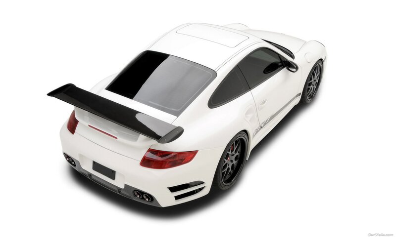 White Sports Car — Clean, Photograph, Rear Spoiler