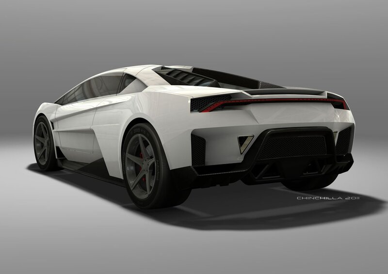 white sports car concept