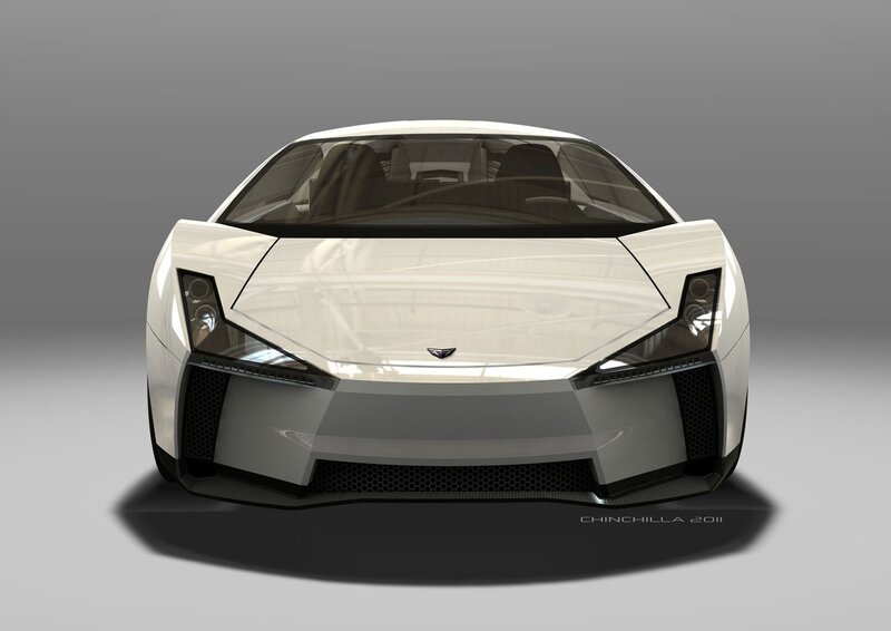 white sports car concept