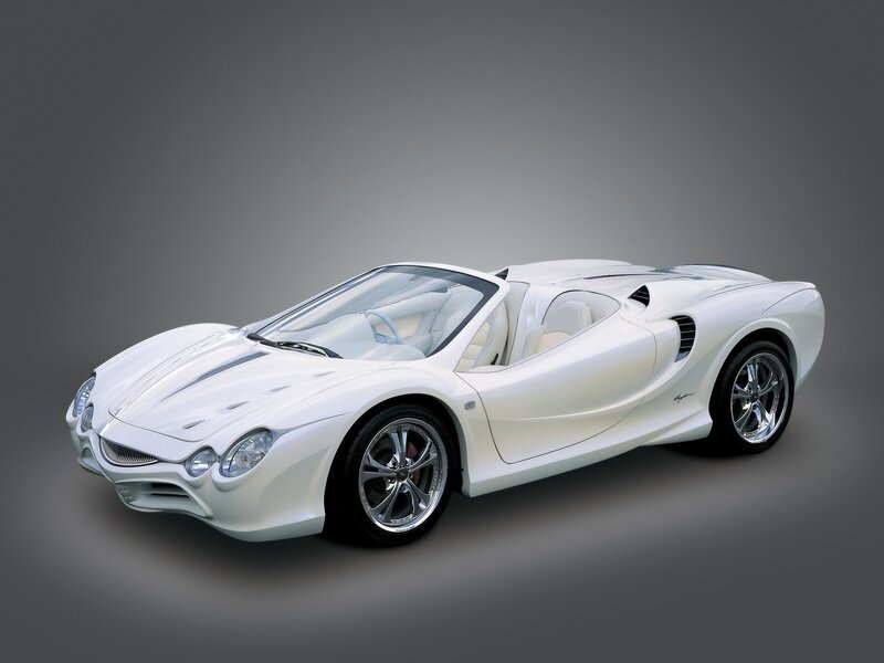 white sports car concept