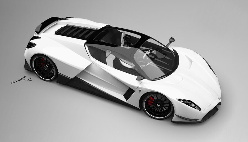 white sports car concept
